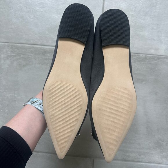 Steve Madden TINK Ballet Flat Black Silver NEW WITHOUT TAGS - Picture 7 of 8